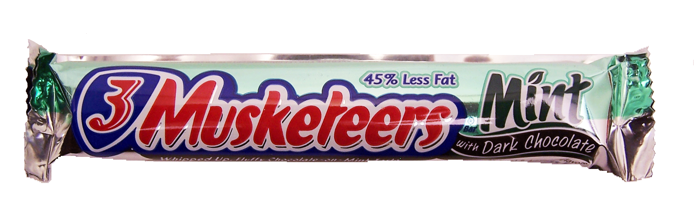 3 Musketeers Mint 2 bars, whipped up, fluffy chocolate-on-mint taste, with dark chocolate Full-Size Picture